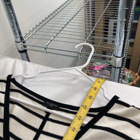 Talbots Women's Striped V Neck‎ Sweater Size 2X Dolman Sleeves Lagenlook Slouchy - Picture 3 of 10